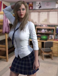 FG College Outfit for Genesis 8 Female(s)
