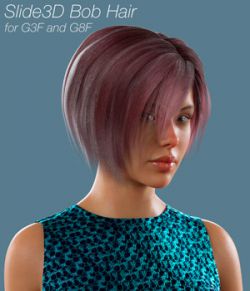 Slide3D Bob Hair for G3F and G8F