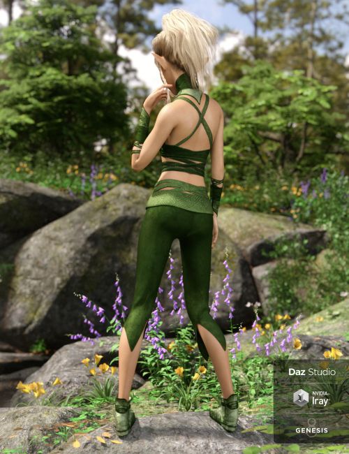 dForce Nimble Elf Outfit for Genesis 8 Female(s)