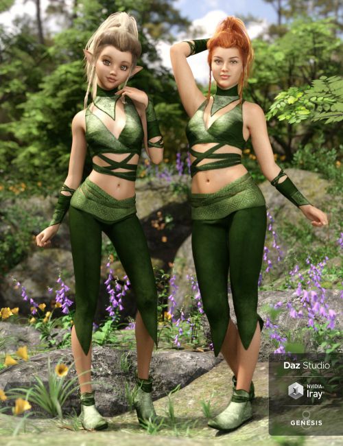 dForce Nimble Elf Outfit for Genesis 8 Female(s)