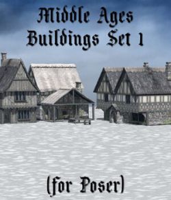 Middle Ages Buildings Set 1 for Poser