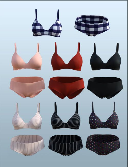 H&C Basic Underwear For Genesis 8 Female(s) 2024 - Free Daz 3D Models