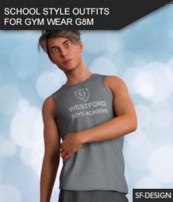 School Sports Outfits for Gym Wear for Genesis 8 Males