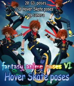 Fantasy Anime Poses VI _ hover skate_ for G3