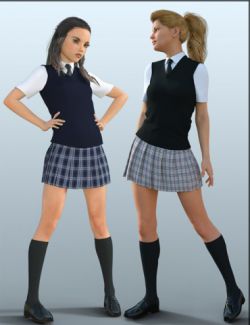 H&C School Uniforms for Genesis 8 Female(s)