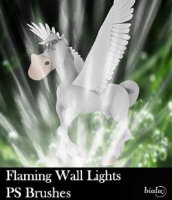 Flaming Wall Lights PS Brushes