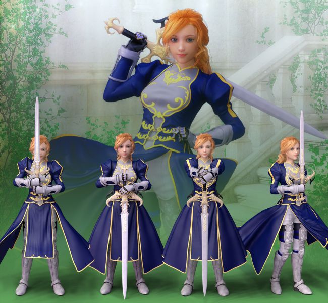 fantasy sword poses collection I _ Dual swords_ for G2 | 3d Models for Daz  Studio and Poser