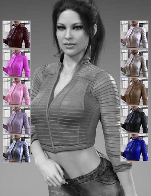 X-Fashion Spring Leather Outfit for Genesis 8 Female(s)