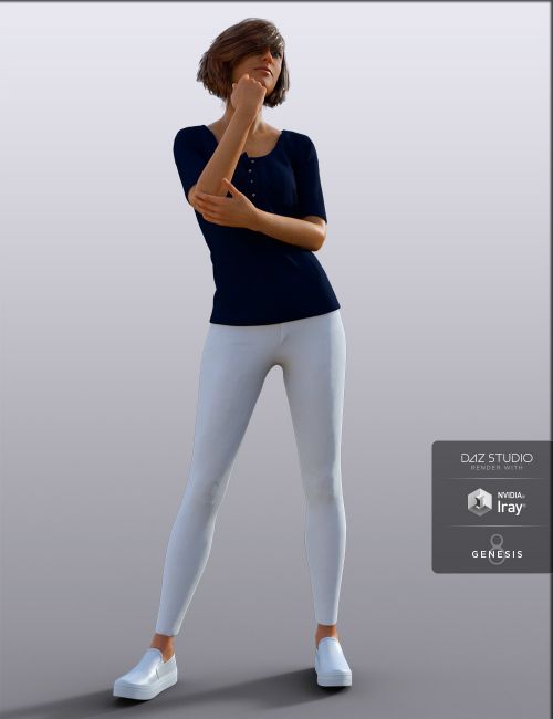 H&C Skinny Jeans Outfit for Genesis 8 Female(s)