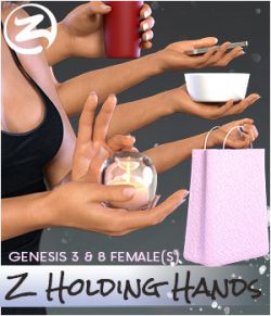 Z Holding Hand Poses for Genesis 3 and 8 Females