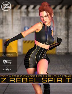 Z Rebel Spirit - Poses and Expressions for Aiko 8 and Genesis 8 Female