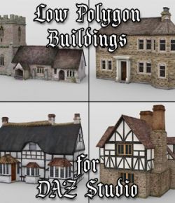 Low Poly Buildings for DAZ Studio