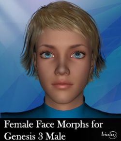 Female Face Morphs for Genesis 3 Male