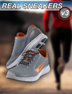 Slide3D Real Sneakers III for Genesis 3 and 8 Female(s)