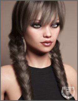 Madeline Tails Hair for Genesis 3 and 8 Female(s)