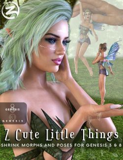 Z Cute Little Things- Shrink Morphs and Poses for Genesis 3 and 8