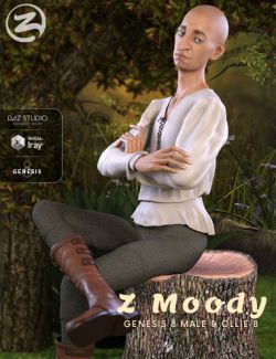 Z Moody- Poses and Expressions for Genesis 8 Male and Ollie 8