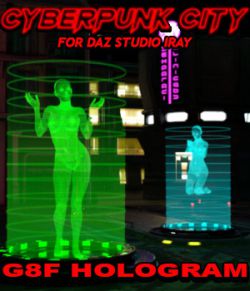 Cyberpunk City G8F Hologram for DS Iray