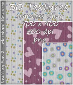 KW Knitting Fun 2- 30 Textures- Merchant Resource