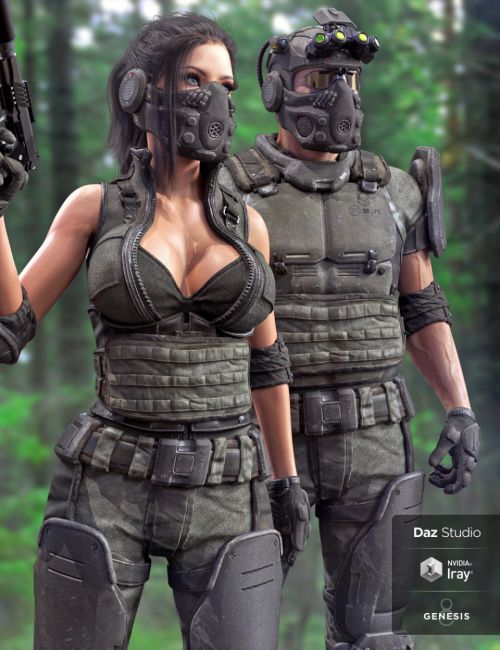 Tactical Assault Outfit for Genesis 8 Male(s) and Female(s)