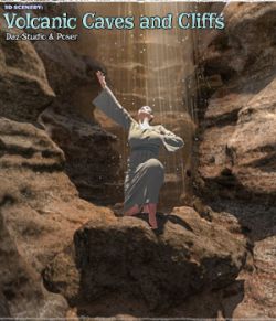 3D Scenery: Volcanic Caves and Cliffs for Poser and Daz Studio