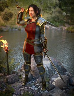 Guardian of the Citadel Outfit for Genesis 8 Female(s)