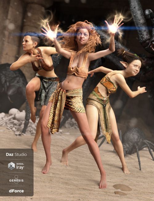 Click here to see preview images for "dForce Loincloth Collection for Genesis 8 Female(s)" dForce Loincloth Collection for Genesis 8 Female(s)