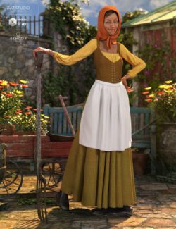 dForce Peasant Dress for Genesis 8 Female(s)