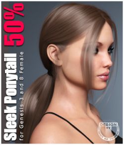 Sleek Ponytail Hair for Genesis 3 and 8 Females