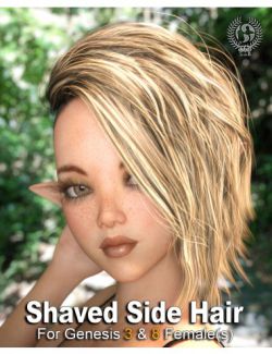 Shaved Side Hair for Genesis 3 and 8 Female(s)