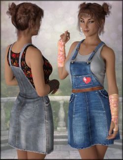 dForce Denim Skirt Textures