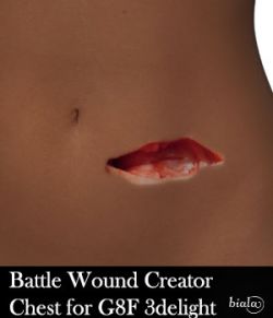 Battle Wound Creator Front Torso 3delight Version for G8F