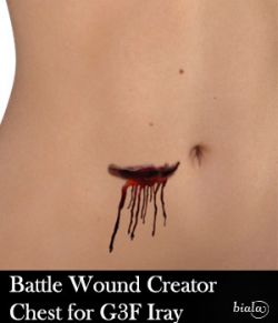 Battle Wound Creator Chest Iray Version for G3F