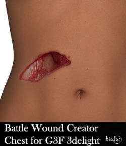 Battle Wound Creator Chest 3delight Version for G3F