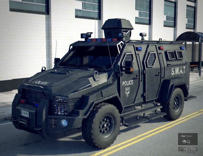 SWAT Armored Vehicle | 3d Models for Daz Studio and Poser