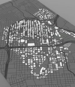 Houston Cityscape  - 3ds and obj - Extended License