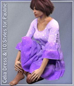 Pauline Celia Dress and 10 styles for Poser