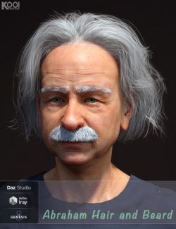 Abraham Hair and Mustache for Genesis 8 Male(s)