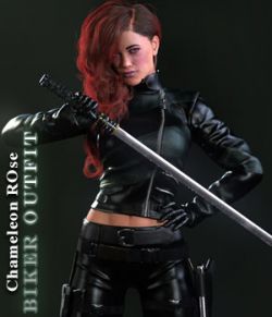 Chameleon ROse Biker Outfit for Chameleon ROse G8F