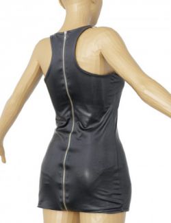 OBJ - Leather Zipper Dress