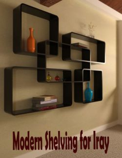 Modern Shelving for Iray