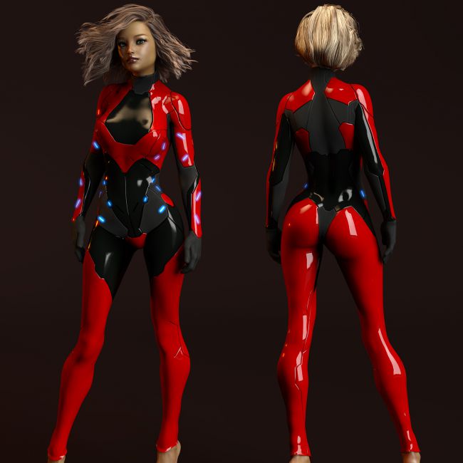 Daz Studio 3D dForce Futuristic Dress