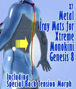 x7 Metal Iray Mats for Xtreme Monokini Genesis 8