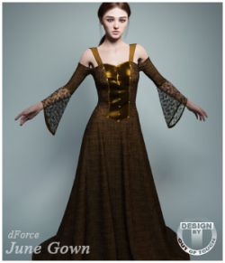 dForce June Gown for Genesis 8 Females