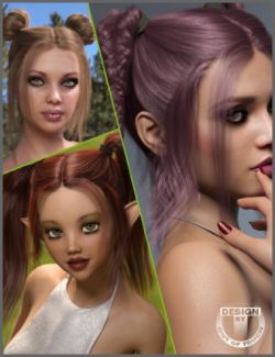 Double Tails Hair for Genesis 3 and 8 Female(s)