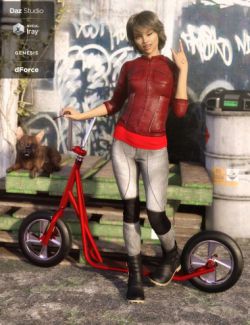 dForce Sleek Rider Outfit for Genesis 8 Female(s)