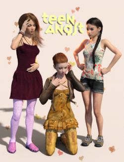 Teen Angst Poses and Expressions for Teen Kaylee 8 and Teen Josie 8