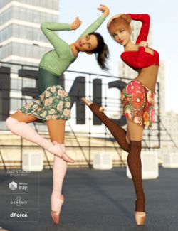 dForce Ballet Practice Outfit Textures