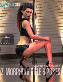 Z Morphing Pole and Poses for Genesis 3 and 8 Female