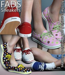 RP Fads Sneakers for Genesis 3 and Genesis 8 Females